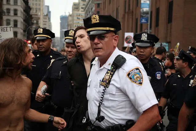 Deputy Inspector Anthony Bologna, the alleged NYPD official who discharged pepper spray on protestors during demonstrations on Saturday